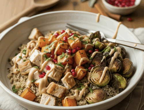 Healthy Fall Recipe: Roasted Harvest Bowl with Maple-Tahini Dressing